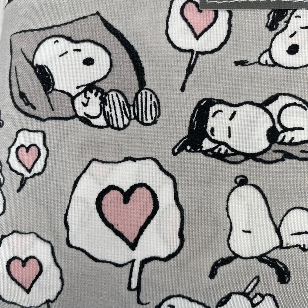 Peanuts Snoopy Sheet Set FULL Gray Sleeping Hearts Love Valentines Berkshire